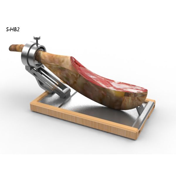 Support a jambon pata negra Saigo S-HB2 professionnel bois et acier